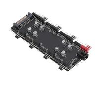 ASHATA Éclairage RVB et Hub de Ventilateur, Extension ARGB et PWM à 8 Voies pour des Constructions de PC Bien Rangées - Matériau PCB Durable pour les Joueurs et les Constructeurs de PC.