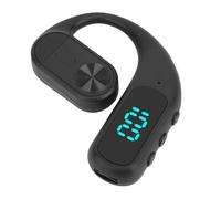 ASHATA Écouteur Bluetooth avec Micro, Casque sans Fil à Oreille Ouverte avec Tige Rotative Légère, Réduction du Bruit, Bluetooth 5.5, Faible Latence, pour la Course, la Conduite, Le (Black)
