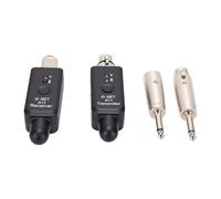 ASHATA Émetteur de Microphone XLR sans Fil Rechargeable 2,4 GHz |Ensemble Récepteur avec Sortie 6,35 Mm pour Système de Sonorisation