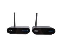 ASHATA Émetteur et Récepteur Audio sans Fil 2,4 GHz, émetteur AV sans Fil Plug and Play 8 Canaux, Extension HDMI Son Vidéo avec Portée de 300 M pour Appareil Photo, Ordinateur Portable, (Prise UE)