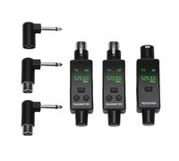 ASHATA Émetteur-récepteur de Microphone XLR sans Fil 2,4 GHz, Appairage Automatique, Adaptateur de Micro sans Fil XLR 24 Bits 48 KHz pour Microphone Dynamique, Mixeur Audio, Guitare (1 pour 2)