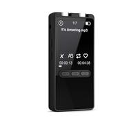 ASHATA Enregistreur Vocal Portatif, Enregistreur Audio Numérique Enregistreur Sonore avec BT 5.2 Réduction du Bruit Écran de 1,77 Pouces Options D'enregistrement Haut et Clair pour (32G)