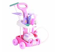 ASHATA Ensemble de Chariot de Nettoyage de Maison de Simulation pour Enfants pour Faire Semblant de à la Communication Parent-Enfant Outils de Nettoyage pour pour la Coordination œil-Main pour Les