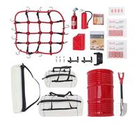 ASHATA Ensemble de Décoration de Simulation Durable avec Accessoires Complets pour Chenilles RC à L'échelle 1:10 (Gray)