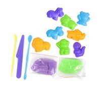 ASHATA Ensemble de Jeu coloré pour Enfants, Inspire L'imagination, Maintient l'humidité sans Danger pour Les Enfants, Matière Plastique pour Développer la Coordination œil-Main (Ensemble d'animaux