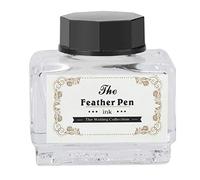 ASHATA Ensemble de Stylos à Plumes Dip, écriture Lisse, Exquis pour les Clients et les Collègues, Noir avec Bouteille D'encre (Bleu (A))