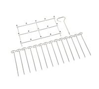ASHATA Ensemble de Support de Brochette de Barbecue Vertical en Acier Inoxydable, Support de Grille de Friteuse, de Brochette de Friteuse Rotatif Robuste pour DZ201 Foodi 8 litres, de Rotatif Rond