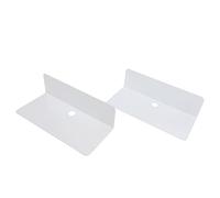 ASHATA Étagère Murale Flottante, Support de Rangement Robuste en Acier au Carbone pour Salle de Bain, Cuisine, Bureau, Ensemble de 2 étagères Murales Blanches