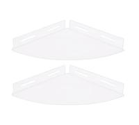 ASHATA Étagères Flottantes d'angle en Acrylique, Extension de Rangement élégante pour Salle de Bain, 8,5x8,5x1,3 Pouces, Transparente pour Un Style Moderne (Transparent)