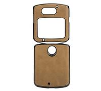 ASHATA Étui de Protection pour Téléphone Portable pour Motorola Razr 5G, Housse de Téléphone Portable Pliante à Motif de Peau de Vache Bicolore, Antichoc étanche(Marron)