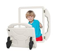 ASHATA Étui pour Tablette EVA, Housse de Protection pour HD 10 2021 2023, Housse de Support Antichoc avec Poignée Rotative à 90 Degrés (Beige)