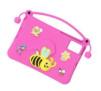 ASHATA Étui pour Tablette Résistant aux Chocs avec Support et Poignée, Housse de Protection Durable en Mousse EVA Lavable Adaptée aux Enfants pour Tablettes 11 Pouces (Rouge rosé)