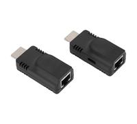 ASHATA Extension d'interface Multimédia HD sur Cat5e Cat6, 1080P à 60 Hz, Distance de Transfert de 196,85 Pieds, émetteur et Récepteur d'interface Multimédia pour Projecteur PC HDTV