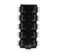 ASHATA Fan RGB pour Ordinateur,hub RGB pour Ordinateur à 10 canaux, câble d'extension pour Ventilateur RGB pour Carte mère PC Mod, concentrateur séparateur RGB LED(12V 4 Broches)
