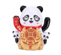 ASHATA Figurine de Panda Solaire - Ornement de Voiture - Panda Agitant Le Bras - Décoration Intérieure de Tableau de Bord de Voiture à énergie Solaire - Décoration de Bureau - Figurine (Modèle D)