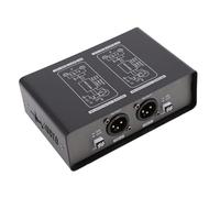 ASHATA Filtre de Bruit éliminateur de Bourdonnement Sonore, Isolateur de Boucle de Terre Passif à 2 Canaux pour Les Studios D'enregistrement de Conférences, Le Divertissement à