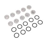 ASHATA Frein de Moto adapté pour Remplacer le Verre de Voyant D'avertissement du Maître-Cylindre, 10 Pièces Verre de Voyant D'avertissement de Réservoir de Cylindre de Frein pour écran D'huile (18MM)