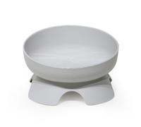 ASHATA Gamelles Surélevées et Inclinées pour Chat, Mangeoire à Eau pour Chats et Petits Chiens D'intérieur, Plastique Vert Bleu Gris 14 Cm pour Une Alimentation Anti-Stress à la Maison (Gray)