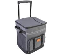 ASHATA Glacière à roulettes de 35 L avec roulettes, Sac Isotherme Souple, étanche, étanche, avec Poignée Pliable, pour Camping en Plein Air, Pique-Nique, Voyage, Plage, foncé, Gris