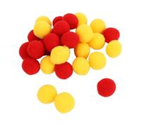 ASHATA Guirlande de Boules en Feutre de 2.5cm, 30 Pièces, Décorations Créatives DIY pour Fêtes, Salles de vec Ficelle et Aiguille (Jaune Rouge)