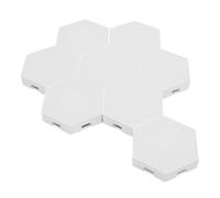 ASHATA Hexagon LED RVB Light - 8 Pack App Smart App RGB Hexagon Light Panel Lights With Voice Remote Control & Music Sync for Halloween Decor, Game Nights