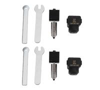 ASHATA Hotend Remplacement pour Imprimante 3D Lab A1, Kit d'extrémité Chaude en Acier Inoxydable avec Buse de 0,2 Mm, Tête D'impression Entièrement en Métal, 932 à 1202 Degr (2PCS)