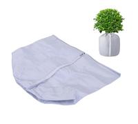 ASHATA Housse de Protection pour Pot de Fleurs, Sac Thermique en Papier D'aluminium en Tissu Oxford avec Boucle de Corde à Cordon de Serrage, pour Jardin d'hiver, Plantes en Pot (Gris argenté)