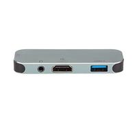 ASHATA Hub de Type C, Station d'accueil de Type C Hub USB C 4K 60 Hz 10 Gbit/s, Type C vers USB3.1 USB2.0 PD AUX, Mini Portable en Alliage D'aluminium, pour pour Win pour OS X
