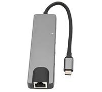 ASHATA Hub USB C, 6 en 1 Hub USB C vers Adaptateur Multiport 4K, Extenseur de Port Multi USB, Port USB Ethernet 4K 5 Gbps 2 Ports USB 3.0, pour Ordinateur Portable iOS, pour Ordinateur