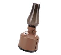 ASHATA Humidificateur de Lampe à Kérosène, 260 Ml de Batterie 1200 MAh 1800k Humidificateur d'air de Bureau avec Lumière Nocturne pour la Maison (BROWN)