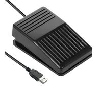 ASHATA Interrupteur de Pédale de Pied pour le Clavier, Commutateur de Pied USB Programmable avec des Raccourcis et Raccourcis Personnalisables, pour le Jeu de la Production Musicale de