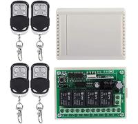 ASHATA Interrupteur de Relais de Télécommande Sans Fil Multifonction à 4 Voies - Remplacement du Récepteur Avec Une Sensibilité de Réception