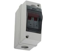 ASHATA Interrupteur Isolateur PV DC, Disjoncteur Photovoltaïque Compact pour Réseaux Solaires RV, Matériau D'isolation certifié IP65 (20A)