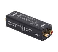 ASHATA Isolateur de Bruit de Boucle de Terre à 2 Canaux, éliminateur de Bourdonnement de Filtre de Signal Sonore 2CH pour Lecteur de Mixage de Microphone de Conférence
