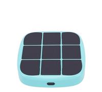 ASHATA Jeu électronique Tic Tac Toe 4 en 1, Console de Jeux de Puzzle Portable, Jeu de Voyage Portable avec 5 Jeux de Mémoire Cérébrale Amusants, Fonction Silencieuse Prise en Charge (Cyan)