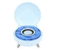 ASHATA Joli Haut-Parleur Bluetooth en Forme de Coquillage avec Veilleuse Douce pour la Décoration de la Maison, 1200 MAh (Blue)