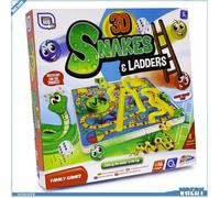 Ashata Jouet de jeu de société Jeu de société serpent 3D avec échelle, jouet familial jeux talkie-walkie Couleur assortie