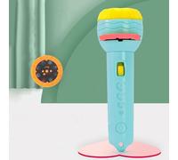 ASHATA Jouet de Lampe de Poche Projecteur D'éducation Précoce avec des Motifs d'animaux Mignons pour Un Plaisir et Un Apprentissage sans Fin, pour Les Enfants (Modèle Bleu avec 80 Motifs (Batterie