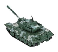 ASHATA Jouet de Réservoir de Simulation de Voiture en Alliage 1:72, Modèle de Réservoir à Tirer avec Lumière et Musique pour Enfants (#1)