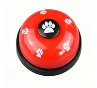 ASHATA Kit de 2 Sonnettes pour Chien avec Base Antidérapante pour L'apprentissage de la propreté et L'expression des Besoins - Matière Plastique Sûre (Rouge et Rose)