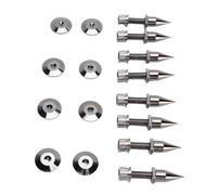 ASHATA Kit de 8 Pieds de Support pour Haut-Parleur, Pieds Isolants Réglables en Cuivre Pur, Coussinets Anti-Vibrations Antichoc, Hauteur Réglable pour Haut-parleurs, Amplificateur,