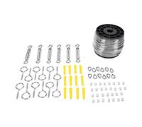 ASHATA Kit de Câble Métallique 100m Acier Revêtu de PVC avec Tendeurs | Bobine robuste de 2 mm d\'épaisseur, 328 pieds de long, 6 tendeurs inclus, treillis végétal à faire soi-même, ancrages à