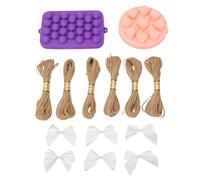 ASHATA Kit de Fabrication de Savon Moules en Silicone pour Bricolage | Conception en forme de raisin Rose, ensemble de démarrage complet, moule Flexible à dégagement facile, décoration de savon