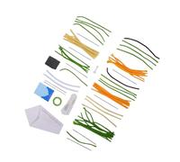 ASHATA Kit de Fleurs Cure-pipe Processus de Bricolage guidé Tiges de Chenille Multicolores pour des Fils Enveloppés de Tissu en Toute sécurité Engageant les Enfants dans une activité de (Peluche +