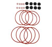 ASHATA Kit de Joints Toriques en Silicone, Rondelle de Joint Isolée élastique Résistante à la Chaleur pour Machine à café J5 J7 J9, 24 X Anneaux pour L'entretien Essentiel, Matériau de qualité