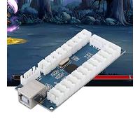 ASHATA Kit de Joystick D', Coque en Cristal de Haute qualité, Son US Bricolage pour Jeu de, Ensemble USB de Style Américain (BLUE)