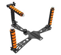 ASHATA Kit de Stabilisateur D'épaule Réglable pour Appareil Photo, avec Poignée à Dégagement Rapide, Poignée Antidérapante, Support Pliable en Alliage D'aluminium Léger