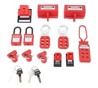 ASHATA Kit Loto de sécurité, équipement Complet de Verrouillage et D'étiquetage pour les Travaux de Maintenance en Milieu Industriel, 20 Pièces
