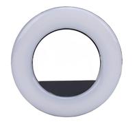 ASHATA Lampe à Selfie pour Téléphone Rechargeable, Pince/Support Portable sur la Lumière de Remplissage avec Gradation Continue pour Le Maquillage de Vidéoconférence, Conception Antidérapante (Black)