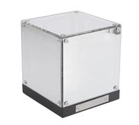 ASHATA Lampe Cube Infini 4D en Acrylique LED avec Variateur d'intensité Tactile, Veilleuse d'ambiance Rechargeable pour Bureau de Jeu, Décoration Futuriste Blanche